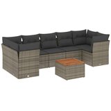  8-dijelni set vrtnih sofa od poliratana s jastucima sivi | Eponuda.ba
