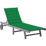 Maison Chic Vrtni Ležalnik - Sončna ležalnik z blazino siv trden akacijev les, (22043128) | Shoptok.si