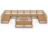  Vrtna sedežna garnitura 13-delna trdna borovina, (20954854) | Shoptok.si
