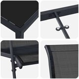 vidaXL 3 Dijelni Vrtni Set za Objedovanje Crni Tekstilen i Čelik | shoptok.hr