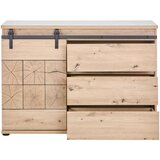 Landscape komoda, črna, barve hrasta | Shoptok.si