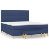  Box spring postelja z vzmetnico modra 160x200 cm blago, (20895025) | Shoptok.si