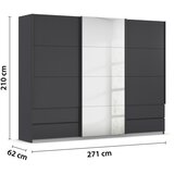 Premium Living Omara Z Drsnimi Vrati Elara, Temno Siva | Shoptok.si