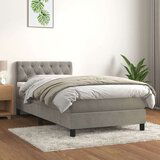 Box spring krevet s madracem svjetlosivi 80 x 200 cm baršunasti Cijene