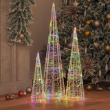  Božićno drvce 3 pcs Šareni 20 x 20 x 80 cm Akril | shoptok.hr