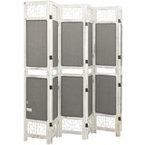 Sobna pregrada sa 6 panela siva 210 x 165 cm od tkanine | Eponuda.com