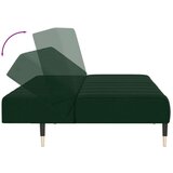 vidaXL Kavč dvosed z ležiščem temno zelen žamet | Shoptok.si