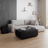 Bessagi Home Klubska Miza Ezra, Črna, Videz Marmorja | Shoptok.si