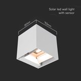  LED solarno zidno svetlo sa senzorom LED/9W/5V IP65 2600 mAh belo | Eponuda.com