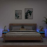  Noćni ormarići s LED svjetlima 2 kom Artisan hrast 40x39x48,5cm | shoptok.hr