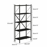 Hanah home Polica za knjige London Black | Eponuda.com