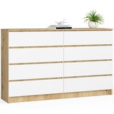 AKORD KOMODA K160 8SZ CLP ARTISAN OAK / WHITE, (21702877) Cene