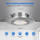CLOKSH set 6 vgradnih vrtljivih LED reflektorjev - 85mm | Shoptok.si