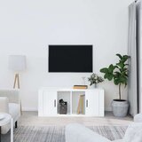 TV ormarić bijeli 100 x 35 x 40 cm od konstruiranog drva Cijene