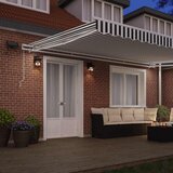 Tenda na ručno uvlačenje s LED antracit i bijela 500 x 300 cm | shoptok.hr