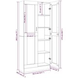 vidaXL Vitrina siva sonoma 82,5x30,5x185,5 cm konstruiran les | Shoptok.si