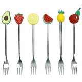 Brandani Set desertne vilice Silver Frutti 16cm / 6 kos / inox, silikon, (5000199174) Cene