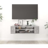 Viseći TV ormarić boja betona 100x30x26,5 cm konstruirano drvo Cijene