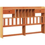 vidaXL Knjižna postelja brez vzmetnice vošč. rjava 200x200 cm borovina | Shoptok.si