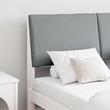 vidaXL Tapecirani uzglavlje Svijetlo siva 140 cm Čvrsto borovo drvo | shoptok.hr