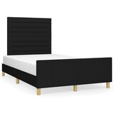 Furnova Posteljni okvir brez vzmetnice črn 120x190 cm blago, (21936996) | Shoptok.si