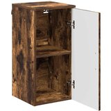 vidaXL kopalniška omarica z vrati dimljeni hrast 30 x 31,5 x 61 cm | Shoptok.si