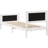  Okvir kreveta s uzglavljem Bijela i svijetlosiva 75 x 190 cm | shoptok.hr