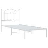  Metalni okvir za krevet s uzglavljem bijeli 90 x 190 cm | Eponuda.ba