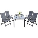 Gardenson Vrtna Garnitura Taviano, 5-Delno, Aluminij, Steklo | Shoptok.si