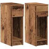 vidaXL Nočne omarice s predalom 2 kosa starinski les 20x36x60 cm, (22062550) | Shoptok.si