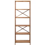 Regal iz masivnega hrasta v naravni barvi 70x198 cm X-Shelf –