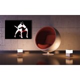  Ručno slikane slike na platnu na platnu POP Art Dog 1-dijelna () Cijene