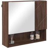 vidaXL Ogledalna omara Rjavi hrast 59 x 17 x 55 cm Konstruiran les | Shoptok.si