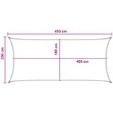  Jedrilica za sunčevu sjenu Svijetlo siva i bijela. 2 x 4,5 m | shoptok.hr