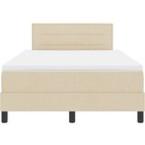  Postelja z vzmetnico z vzmetnico krema 120 x 200 cm blago, (5000127213) | Shoptok.si