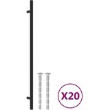  Ručke za ormarić 20 kom crne 320 mm od nehrđajućeg čelika | shoptok.hr