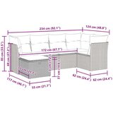  Vrtna garnitura - 6-dijelni set vrtnih sofa s jastucima crni od poliratana - Crna sa spremištem 6 | shoptok.hr