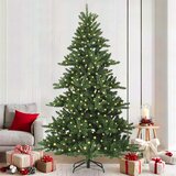  Umjetno božićno drvce s nogom Zelena 210 cm PVC i čelik | shoptok.hr