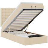  Otomanski okvir kreveta s madraca krem 90x190cm od tkanine | shoptok.hr