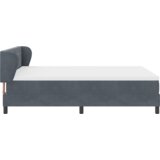  Krevet s uzglavljem i madracem tamno siva 140x190 cm baršun | shoptok.hr