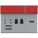  5-delni omarica za orodje in set pegboard, stenska montaža, rdeča kovina, (22048524) | Shoptok.si