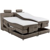 MID.YOU POSTELJA BOXSPRING 180 cm x 200 cm , tekstil, leseni material rjava | Shoptok.si