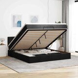 vidaXL Otomanski krevet s madracem crni 180x200cm od tkanine | shoptok.hr