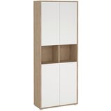 MID.YOU ARHIVSKA OMARA bela, barve hrasta | Shoptok.si