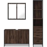vidaXL 3-dijelni set kupaonskog namještaja boja smeđeg hrasta drveni | shoptok.hr
