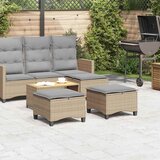  Vrtni tabure s jastucima 2 kom bež 55x55x36 cm poliratan | shoptok.hr