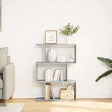 vidaXL Pregrada s knjižno omaro 3-nadstr. betonsko siva 70x24x97 cm | Shoptok.si