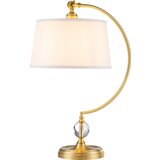 Elstead Lighting Elstead Quoizel Jenkins Namizna svetilka z okroglim zoženim senčnikom iz brušene medenine, (22100312) | Shoptok.si