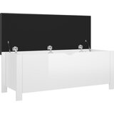  Kutija za pohranu s jastukom bijela 105x40x45cm drvena | shoptok.hr