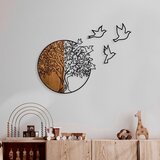 Wallity tree and birds 2 walnutblack decorative wooden wall accessory Cene